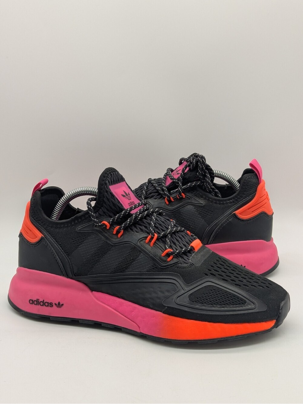 Mens Size 8.5 / Women's 9.5 Adidas ZX 2K Boost FV9997 Black Pink Orange Shoes